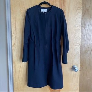 Pleat Wool Blend Coat (Hidden Zipper) - 8